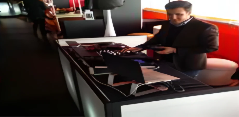 DJ pinchando en la mesa de mezclas de un salón